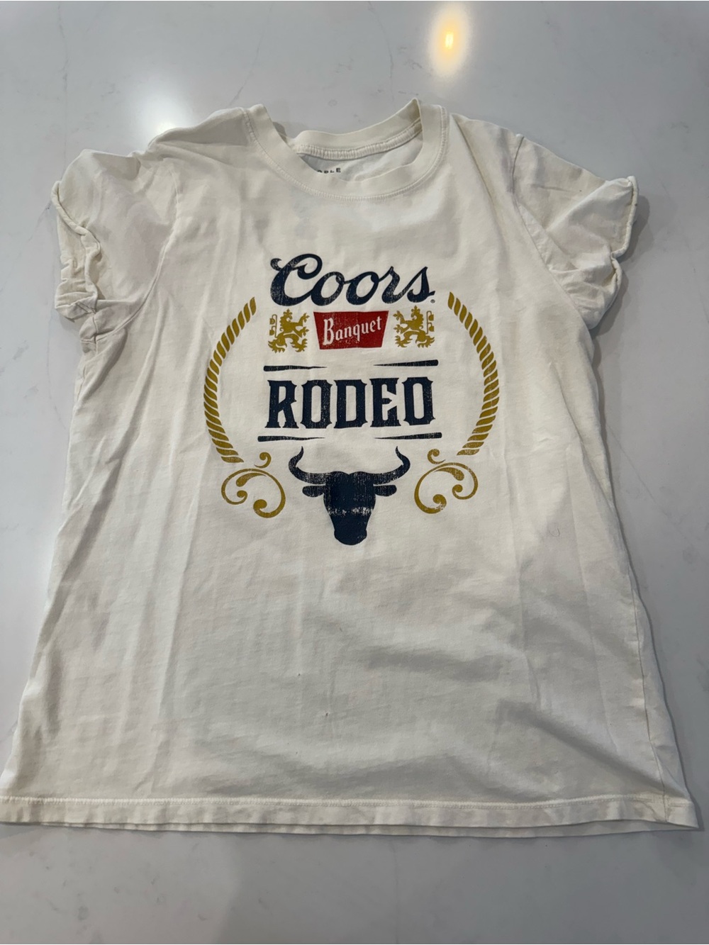 Coors Banquet Rodeo Graphic Tee in White